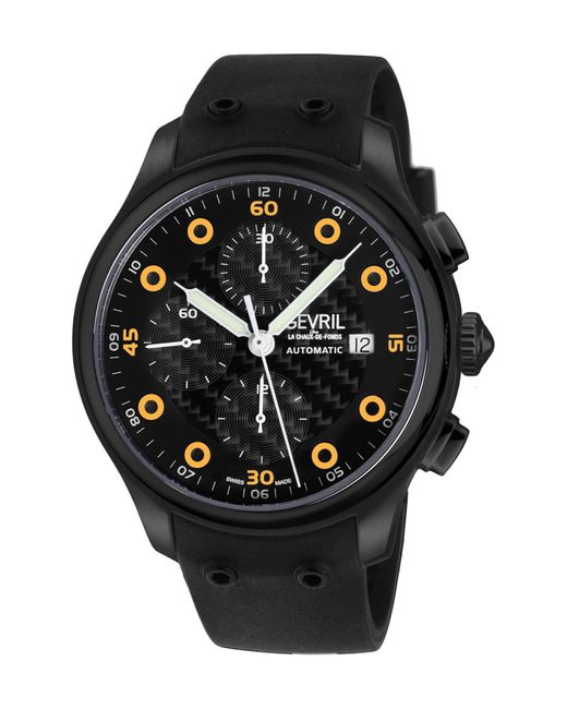 Gevril Rubber Canal Street Automatic Watch in Black for Men Lyst