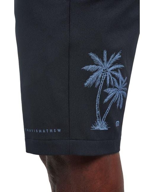 Travis Mathew Blue The Boneyard Shorts for men