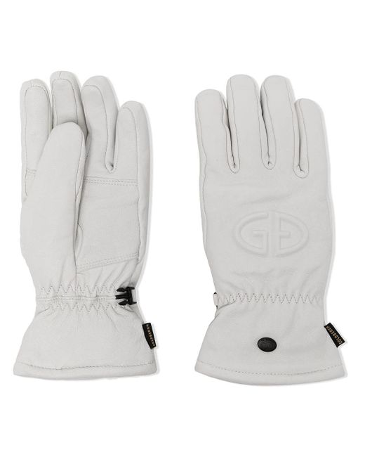 white ski mittens