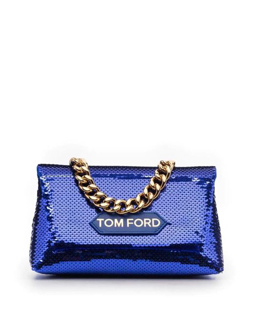 Tom Ford Sequin-embellished Mini Bag in Blue | Lyst