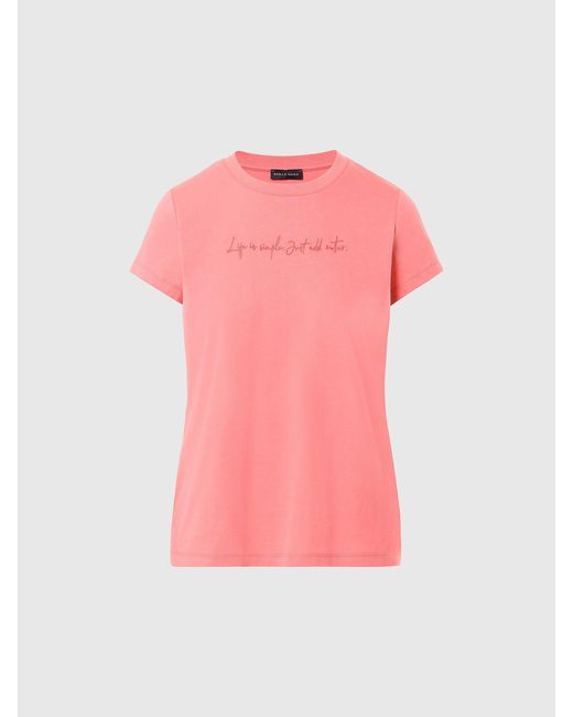 Camiseta con bordado North Sails de color Pink