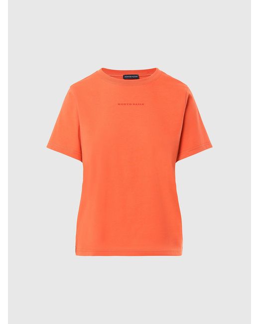 Camiseta de algodón orgánico North Sails de color Orange