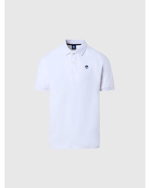 Polo Shirt With Logo Patch North Sails pour homme en coloris White