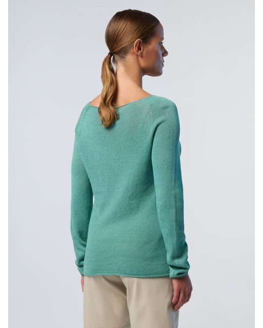 North Sails White Pullover Mit U-Boot-Ausschnitt