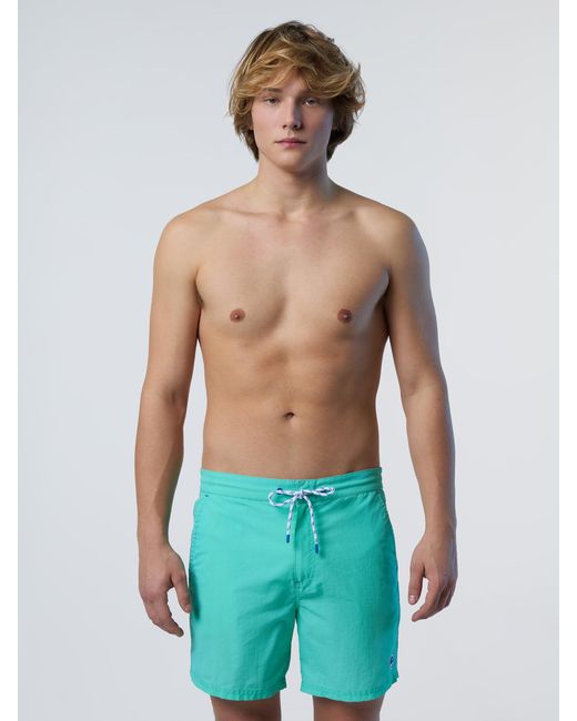 North Sails Washed Nylon Swim Shorts in Blue für Herren