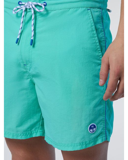 North Sails Washed Nylon Swim Shorts in Blue für Herren