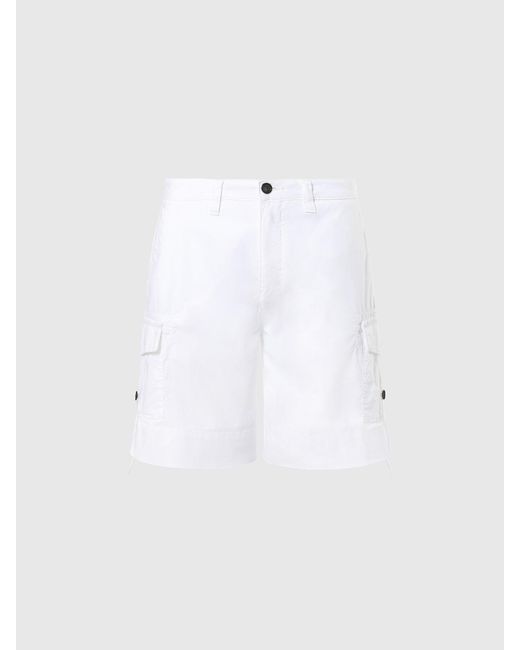 Pantalón corto cargo de algodón orgánico North Sails de color White