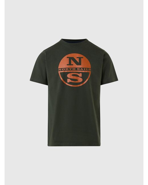 T-shirt con logo stampato di North Sails in Green da Uomo