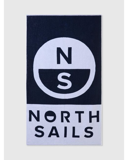 Maxi logo beach towel North Sails pour homme en coloris Blue
