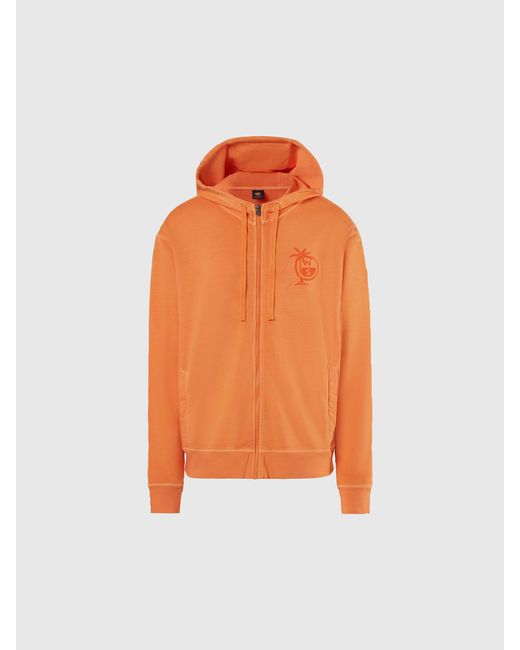 Sweat-shirt à capuche à imprimé palmier North Sails pour homme en coloris Orange
