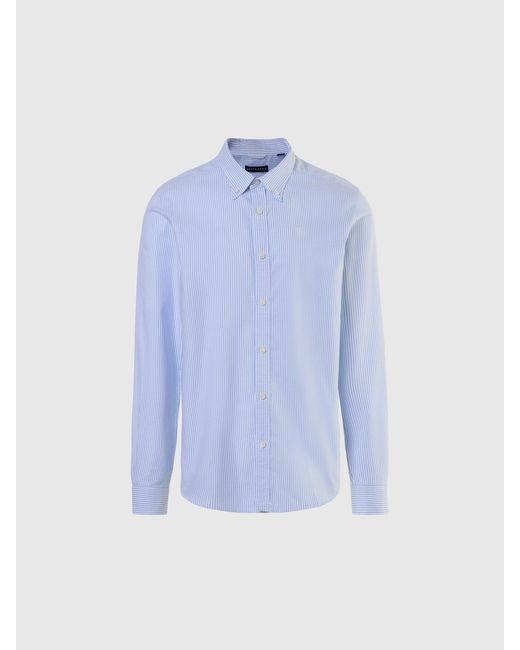 Camisa Oxford de algodón de rayas North Sails de hombre de color Blue