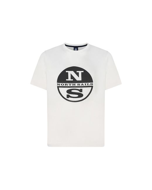T-shirt con maxi logo di North Sails in White da Uomo