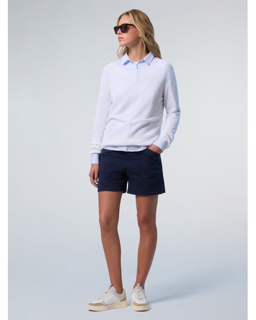 North Sails White Pullover Mit U-Boot-Ausschnitt