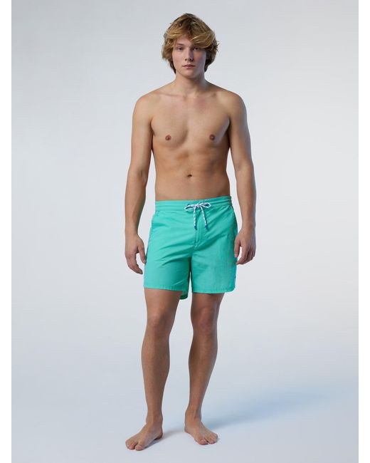 North Sails Washed Nylon Swim Shorts in Blue für Herren