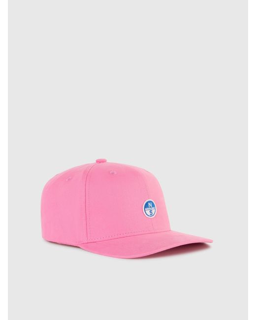 Cappello da baseball con logo di North Sails in Pink