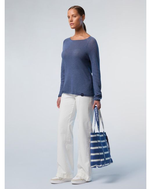 North Sails White Pullover Mit U-Boot-Ausschnitt