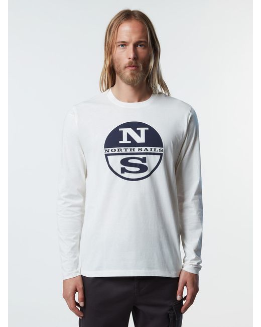 T-Shirt À Manches Longues Avec Impression À Logo North Sails pour homme en coloris Blue