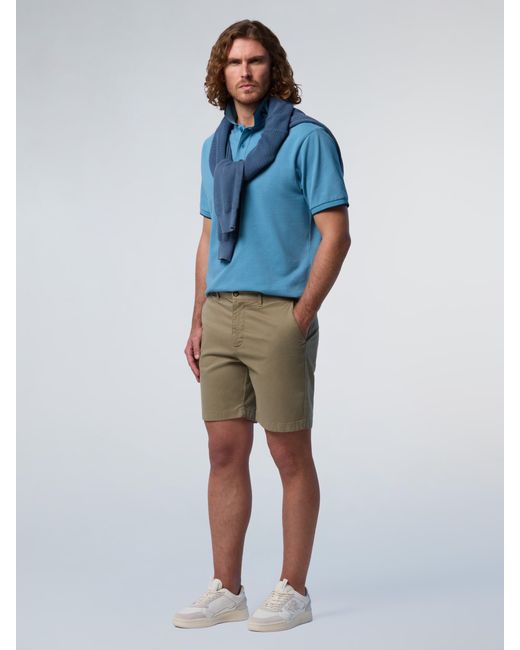 North Sails Star Gabardine-Chino-Shorts in Blue für Herren
