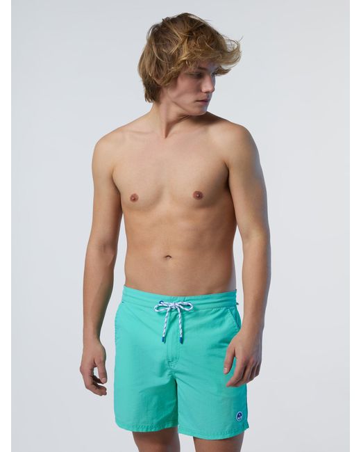 North Sails Washed Nylon Swim Shorts in Blue für Herren