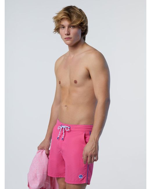 North Sails Washed Nylon Swim Shorts in Blue für Herren