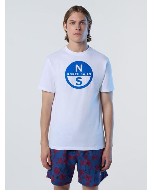 T-Shirt With Maxi Logo Print North Sails pour homme en coloris Blue