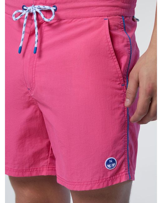 North Sails Washed Nylon Swim Shorts in Blue für Herren