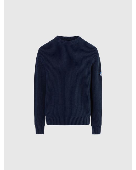 Ribbed crew-neck sweater North Sails pour homme en coloris Blue