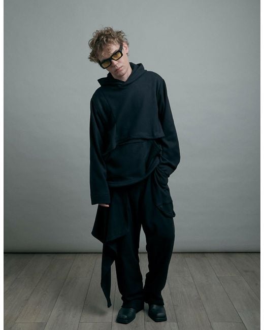John Zucca Gray Two Layers Sweater