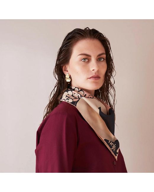 Studio Heijne AB Red Silk Scarf Japan