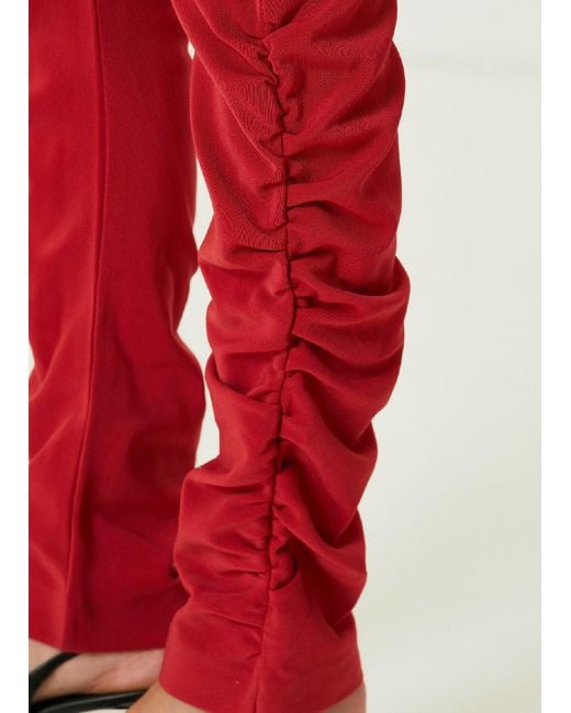 Pcfg Red Wool Blend Your *itch Draped Pant - Samba