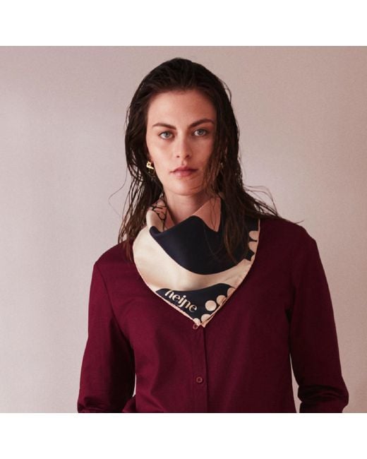 Studio Heijne AB Red Silk Scarf Japan