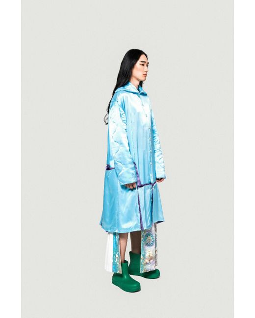 Vincent Li Studio Blue The Origami Long Shirt