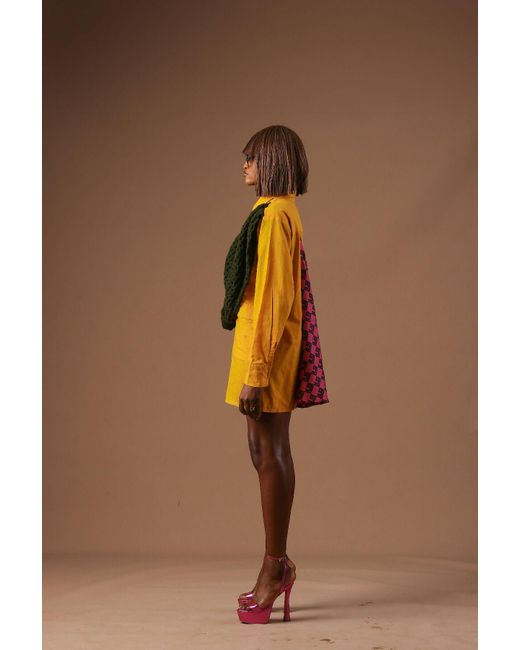 Cute-Saint Ng Brown Asa Shirt-dress