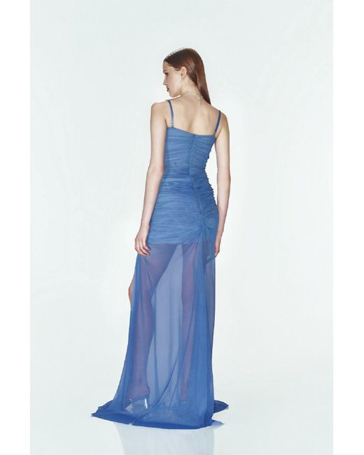 Khéla the Label Blue Rolling In Love Gown In Indigo