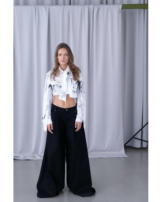 Cassum Store Blue Oversized Trousers