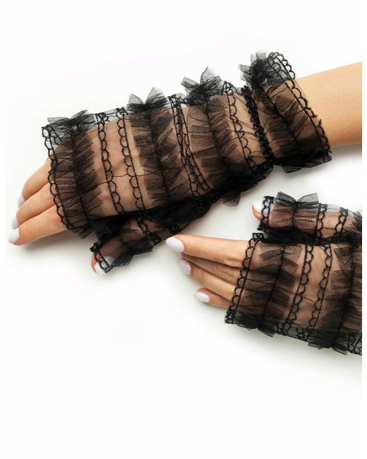 Azima Musayeva Black London Fingerless Gloves
