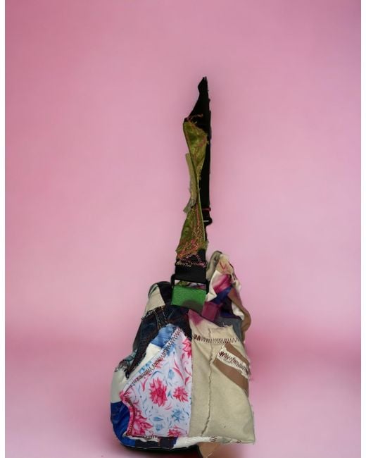 Miro Misljen Pink Abstract Asymmetric Bag