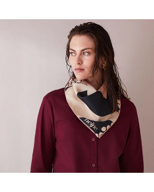 Studio Heijne AB Red Silk Scarf Japan