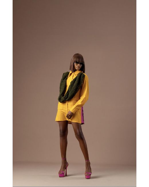 Cute-Saint Ng Brown Asa Shirt-dress