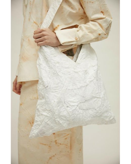 JENN LEE Natural Paper Shoulder Bag (white)