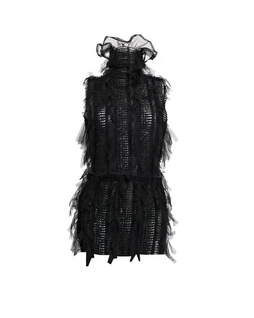 Sarah Regensburger Black Goddess Mini Dress