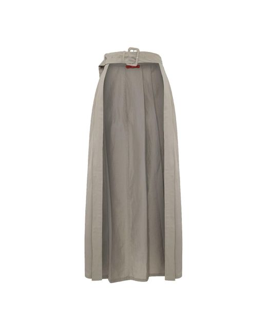 Pcfg Multicolor Linen Blend Shiny Woven Skirt - Moon Rock