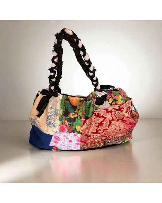 Miro Misljen Red Bohemian Patchwork Tote