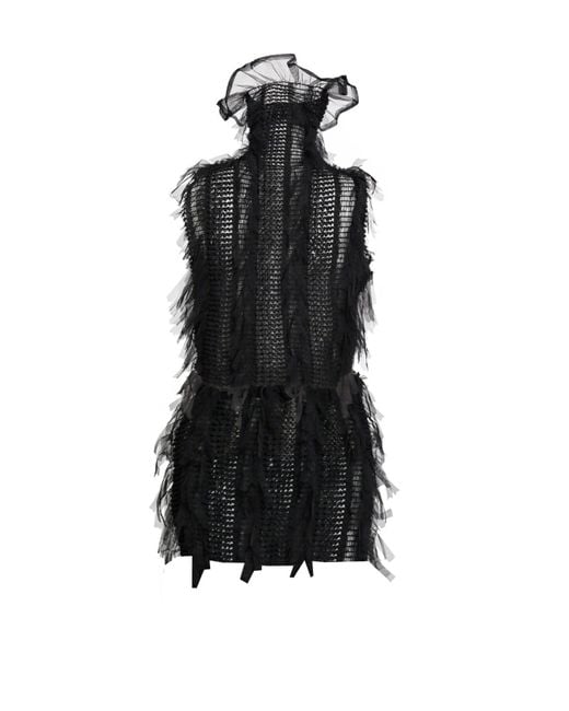 Sarah Regensburger Black Goddess Mini Dress