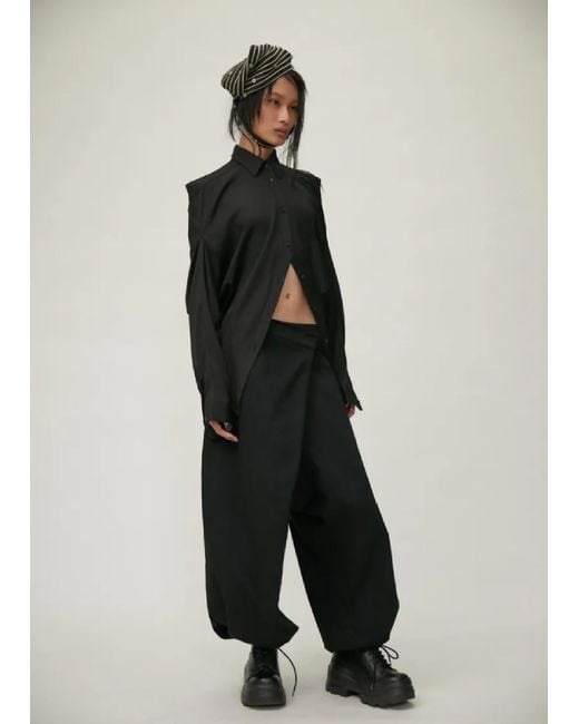 JENN LEE Black Low-rise Denim Clown Pants