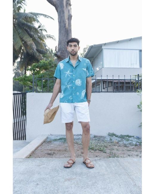 Anushé Pirani Blue Hawaii Button-down