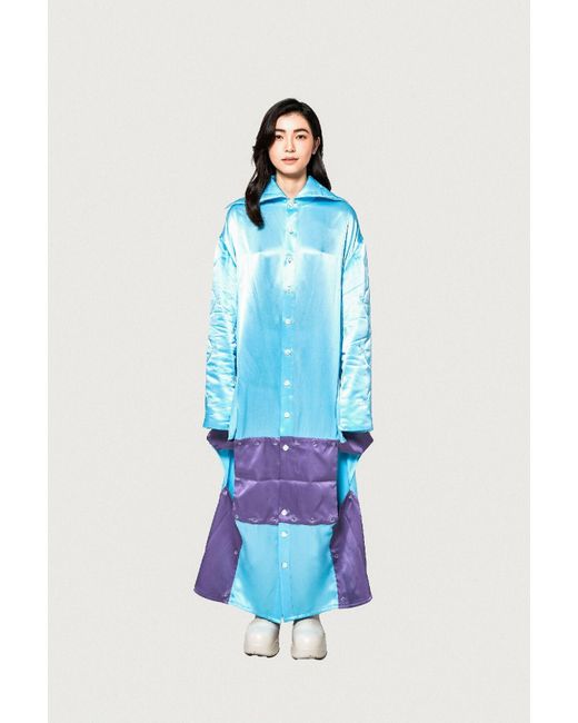 Vincent Li Studio Blue The Origami Long Shirt