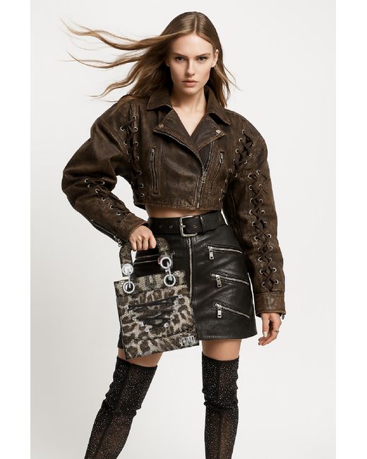 CSHEON Black Celia Metallic Leopard
