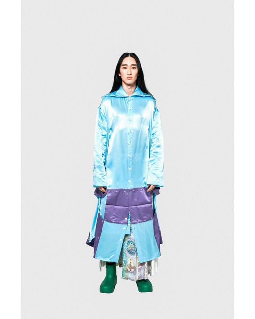Vincent Li Studio Blue The Origami Long Shirt