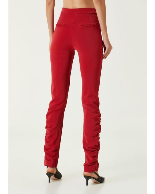 Pcfg Red Wool Blend Your *itch Draped Pant - Samba